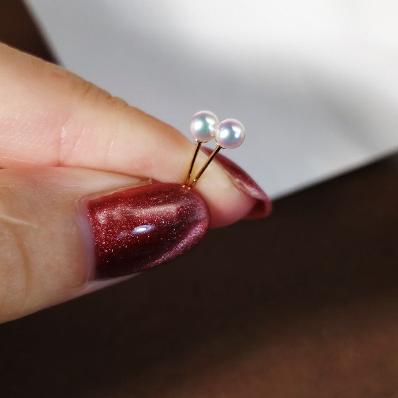 现货超小耳钉李沁同款海水珍珠耳钉超迷你18K金日本akoya天女彩凛,淘宝优惠券,粉丝福利购,淘宝优惠卷