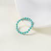 Lucky and protective turquoise gold transit ring for women