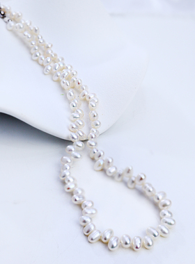 不规则错位珍珠项链女款