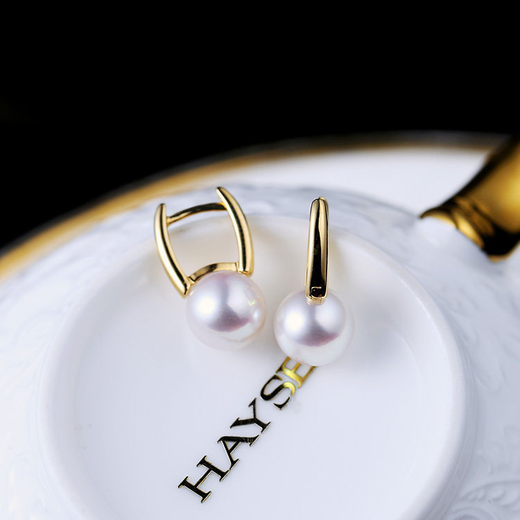 18K经典水桶款日本天然Akoya海水天女珍珠耳钉耳环耳拍耳饰强光,淘宝优惠券,粉丝福利购,淘宝优惠卷
