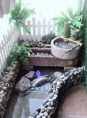 老石槽水槽牛槽马槽民间老旧组合