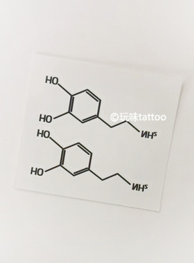 多巴胺纹身贴玩味tattoo化学元素