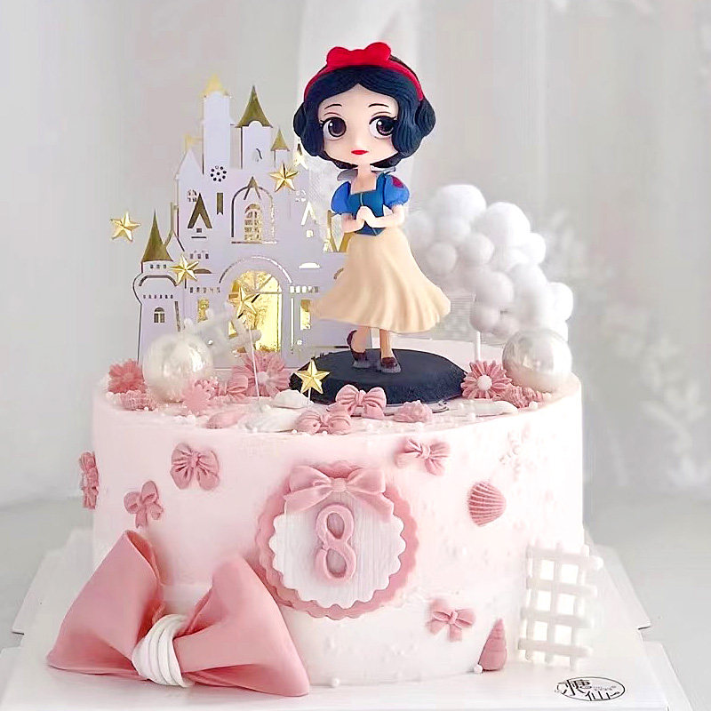 白雪公主睡美人鱼独角兽天鹅女孩爱莎花仙子生日蛋糕装饰摆件插件,淘宝优惠券,粉丝福利购,淘宝优惠卷