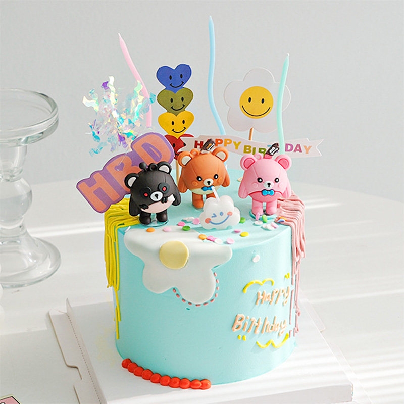 卡通蛋仔派对生日蛋糕装饰摆件儿童周岁主题装饰烘焙男孩小朋友,淘宝优惠券,粉丝福利购,淘宝优惠卷