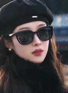 2025JM墨镜女高级感黑色板材方框太阳镜防紫外线0004显脸小方圆脸