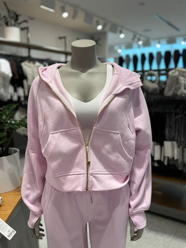 澳洲Lululemon Scuba Oversized Full Zip连帽宽松短款外套运动女 - 图1