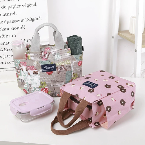 Модная сумка через плечо для матери и ребенка, льняная сумка, ланч-бокс, водонепроницаемая сумка, коллекция 2023, сумка для еды