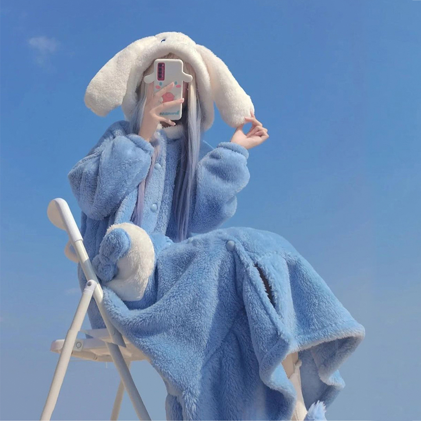 冬季珊瑚绒保暖玉桂狗睡衣女款可爱情侣睡袍加厚法兰绒冬天家居服 - 图1