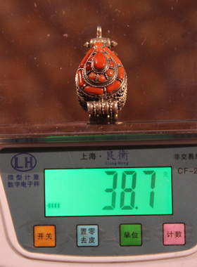 纯银嘎乌盒西藏宝石尼泊尔手工