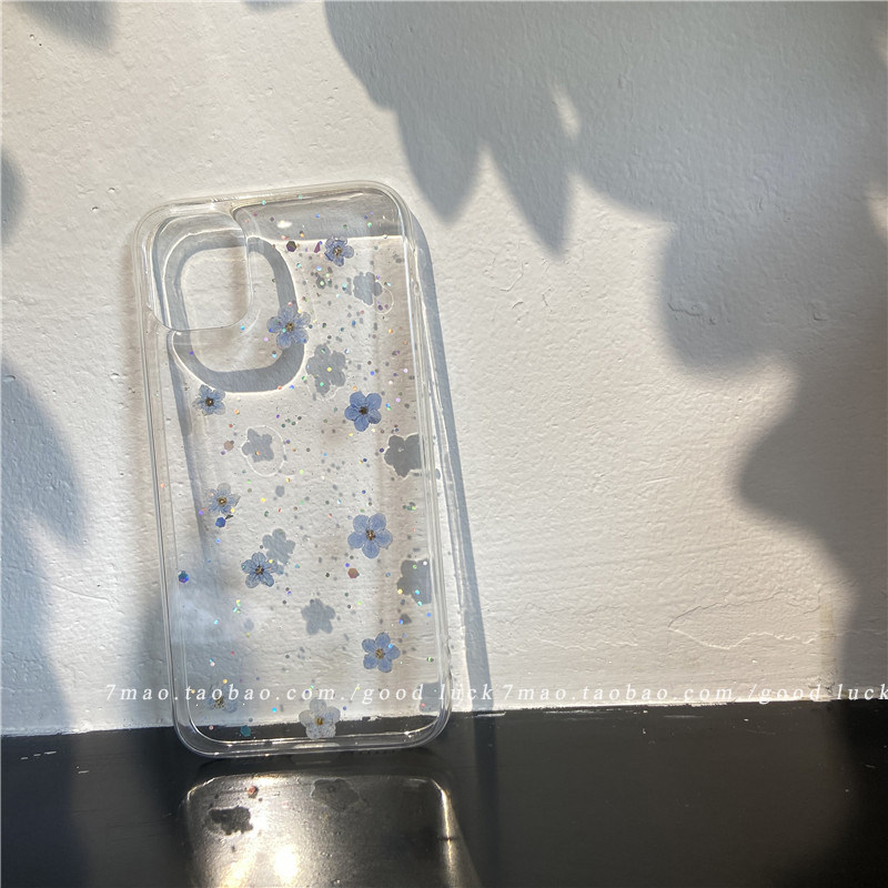 Cool summer small blue flower mobile phone case
