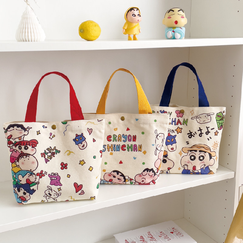 卡通帆布包包女2025新款家用通勤大容量手提袋学生通勤单肩手拎包,淘宝优惠券,粉丝福利购,淘宝优惠卷