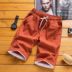 Quần short nam mùa hè cotton siêu mỏng lanh lanh năm quần 5 điểm ba điểm 3 điểm quần thể thao giản dị quần thủy triều - Quần short quần dài thể thao nam Quần short