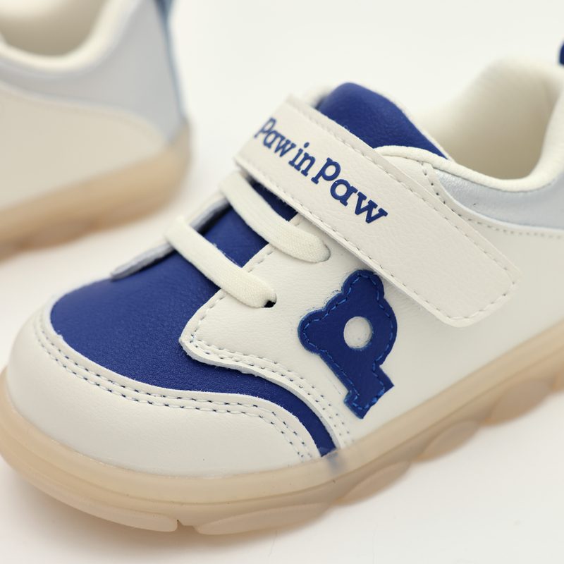 PawinPaw卡通小熊童装2024年夏季新款男女童拼色魔术贴运动鞋 - 图1