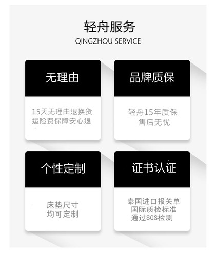 乳胶床垫5cm泰国天然进口纯橡胶1.8m1.5m床双人榻榻米席梦思订制 - 图2