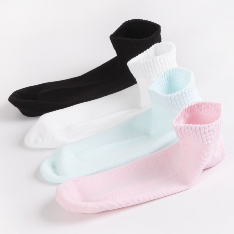 欧蒂爱棉袜子女纯色薄款黑色学生袜 慧诚雅吉服饰短袜/打底袜/丝袜/美腿袜
