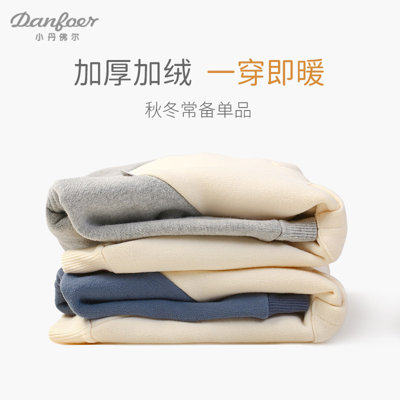 秋冬加绒连体衣服宝宝连帽爬服外出 小丹佛尔连身衣/爬服/哈衣