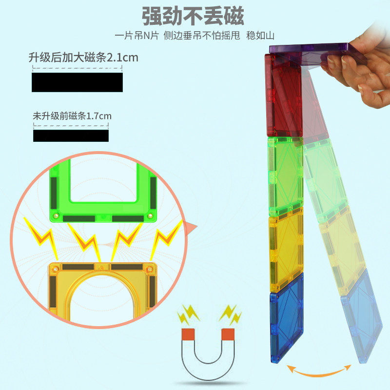 罗玛博士磁力片彩窗百变磁性积木 罗玛博士建构/拼插积木