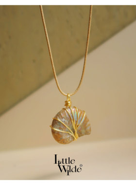 天然化石项链小众趣味礼物