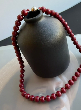 高含量朱砂97%牛血红锁骨链招财