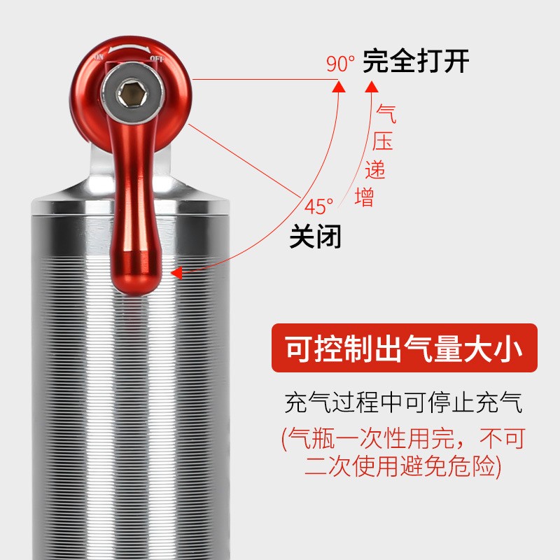 公路山地自行车快速充气嘴 便携式二氧化碳CO2气瓶气筒打气筒补胎