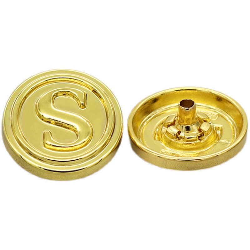 圆形金属字母S四合扣纽扣男女士大衣夹克羽绒服按扣免缝扣子钮扣,淘宝优惠券,粉丝福利购,淘宝优惠卷