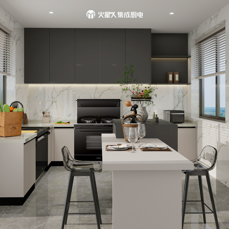 火星人松口气净享全新厨房E35BC+2米地柜+2米台面＋2米吊柜,淘宝优惠券,粉丝福利购,淘宝优惠卷