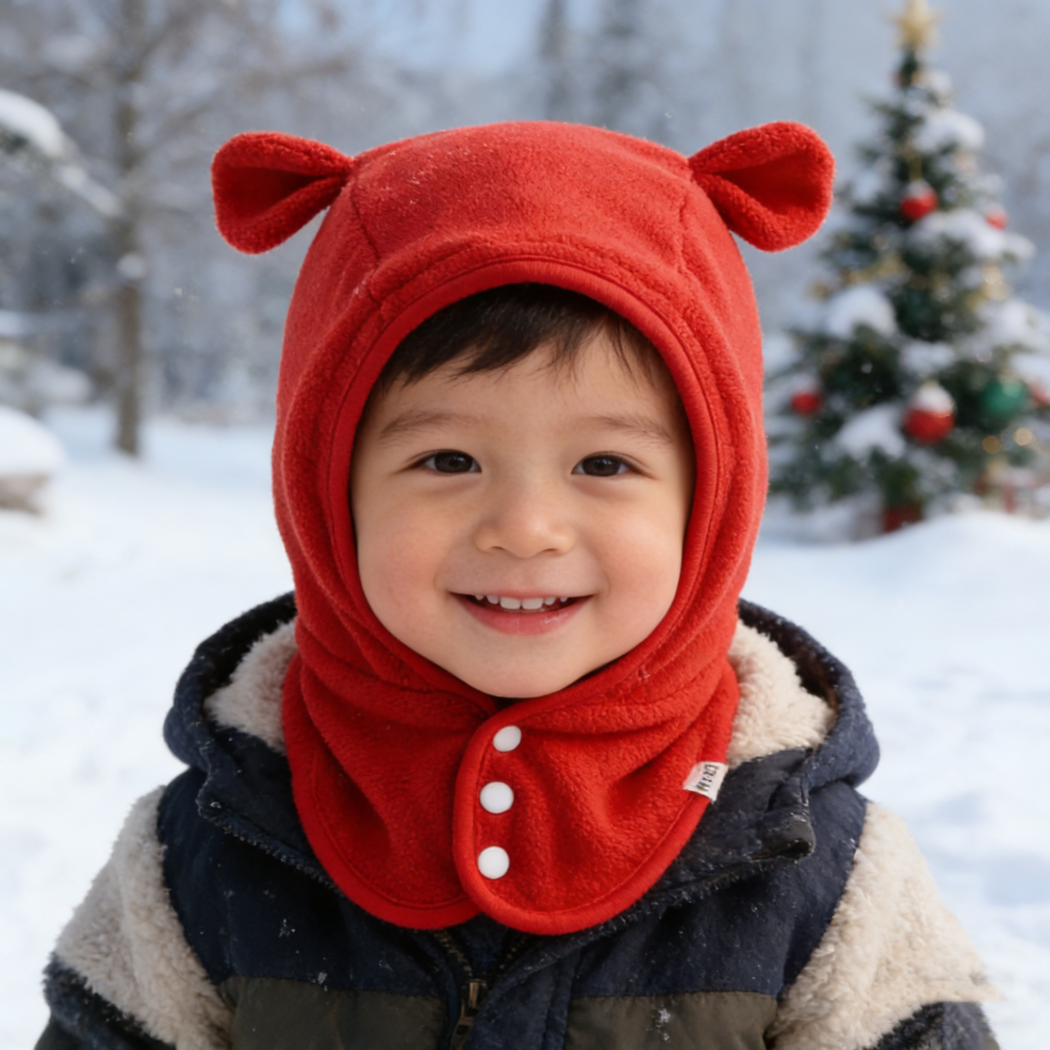 宝宝帽子秋冬季围巾一体帽防风面罩防飞沫婴儿抗寒防护小熊儿童冬,淘宝优惠券,粉丝福利购,淘宝优惠卷