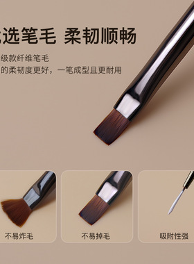 【促销】美甲笔工具透灰杆亚克力建构雕花拉线圆头平口笔渐变晕染