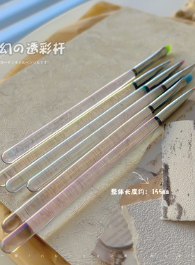 【促销】美甲笔工具梦境花园冰透幻彩笔杆彩色笔毛建构彩绘平口