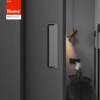 Invisible embedded warm white folding door pocket sliding door handle wardrobe sliding door buckle handle barn door handle