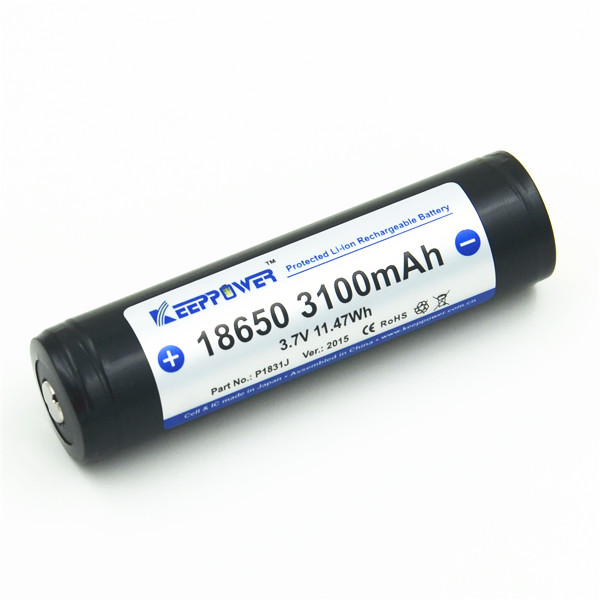 keeppower 18650 3100mAh 3.7v手电筒电池 NCR18650A P1831J - 图1