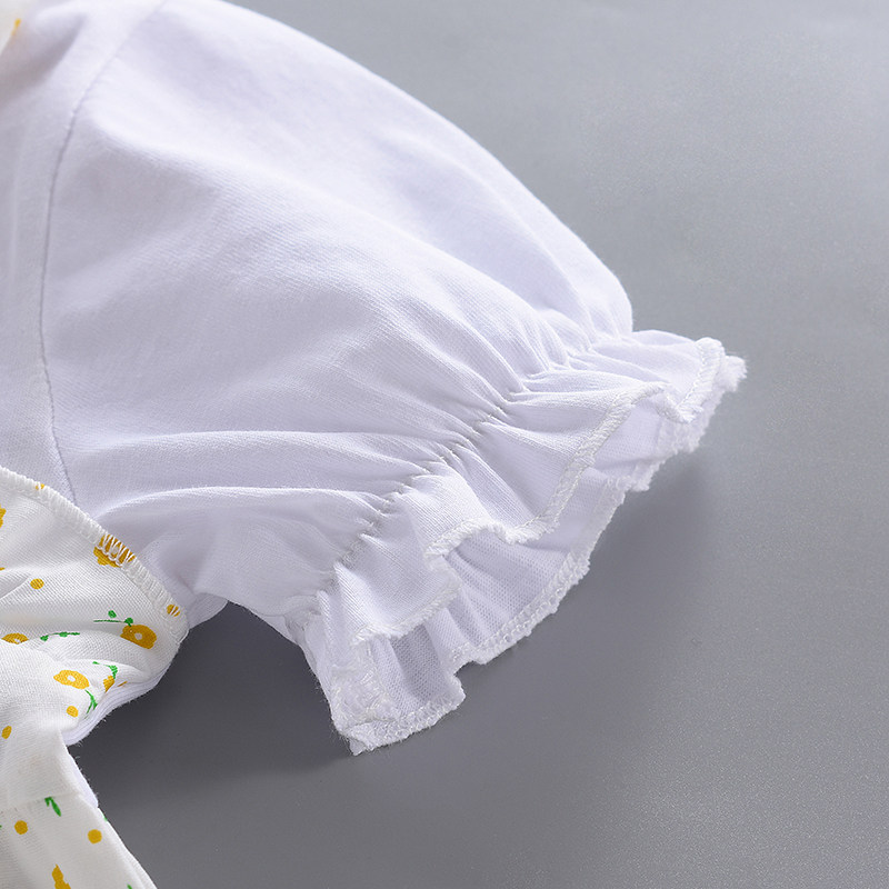 女童连衣裙夏季纯棉碎花裙子吊带夏季装新品短袖薄款洋气女假两件,淘宝优惠券,粉丝福利购,淘宝优惠卷