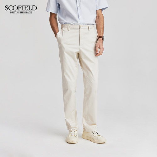 【隐藏松紧腰】SCOFIELD男装24年夏季新款通勤商务修身休闲裤长裤 - 图2