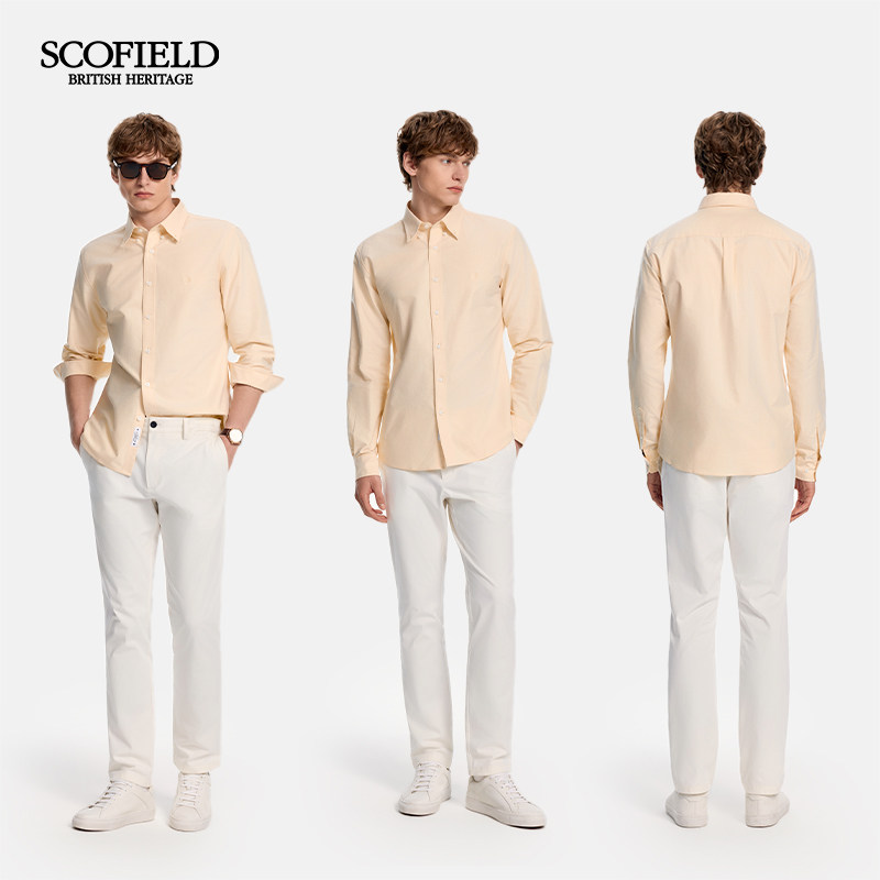 【牛津纺】SCOFIELID男装26年早春新品100%棉吸湿透气长袖衬衫男,淘宝优惠券,粉丝福利购,淘宝优惠卷