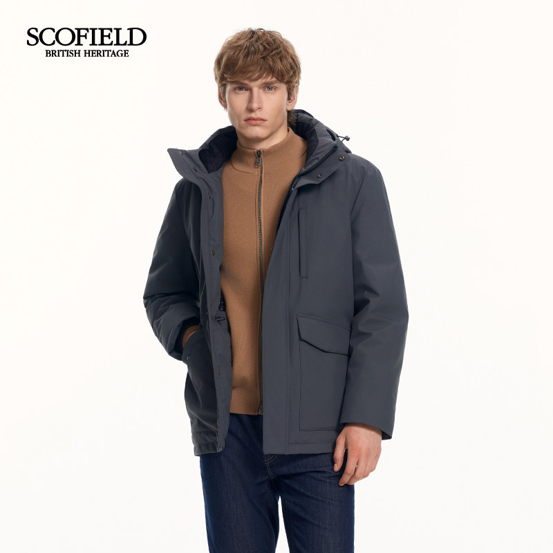 SCOFIELD男装25年冬季新品通勤户外可脱卸连帽保暖鹅绒防寒羽绒服,淘宝优惠券,粉丝福利购,淘宝优惠卷
