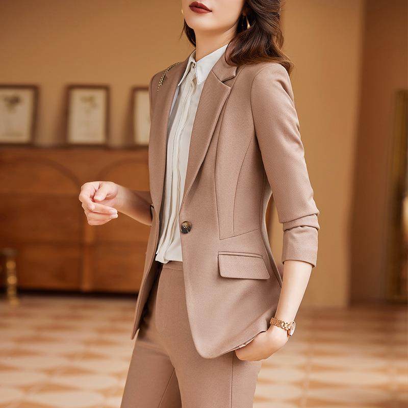长袖职业西套装女秋冬高新款级感装气质职YJE00202场务通商勤女士,淘宝优惠券,粉丝福利购,淘宝优惠卷