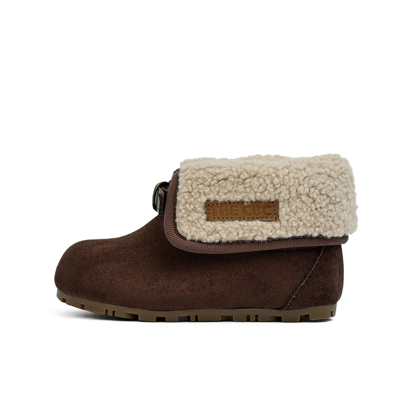 儿童翻领皮靴加绒2025冬季新款女童韩版洋气棉靴男童保暖毛绒短靴,淘宝优惠券,粉丝福利购,淘宝优惠卷