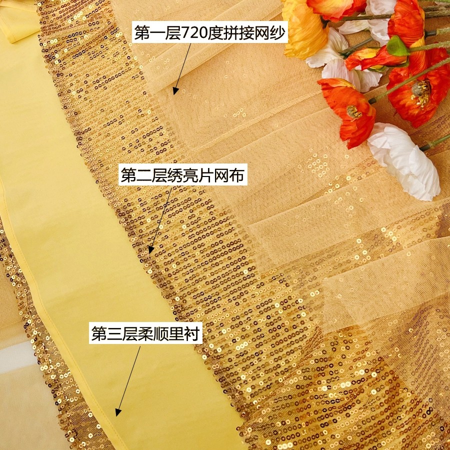 金色亮片半身裙女长款2024秋季新款松紧腰显瘦A字轻奢气质大摆裙,淘宝优惠券,粉丝福利购,淘宝优惠卷