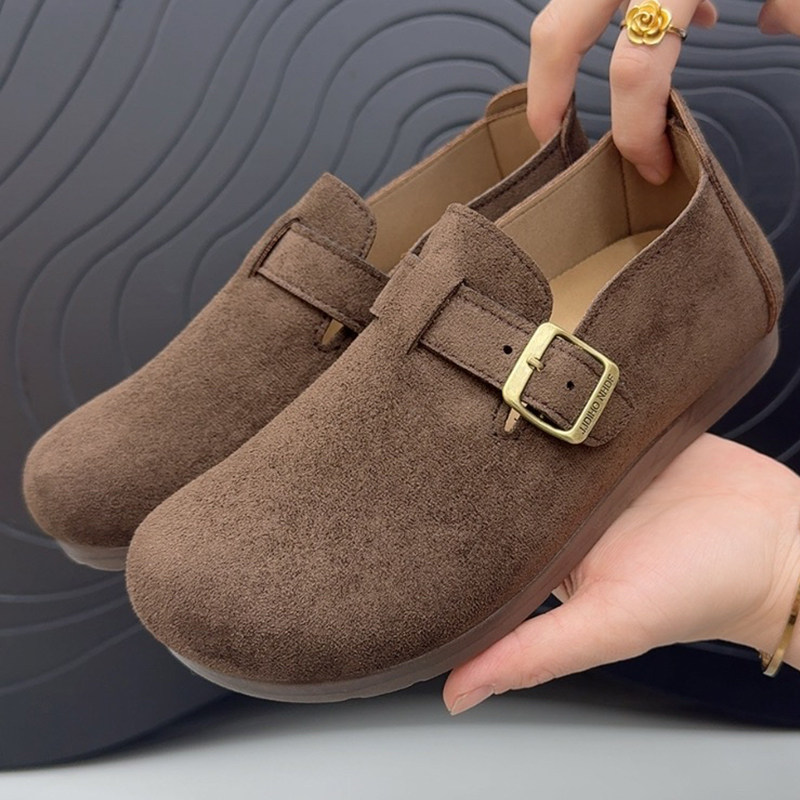 春季新款勃肯鞋女全包舒适一脚蹬懒人鞋内增高时尚百搭复古豆豆鞋,淘宝优惠券,粉丝福利购,淘宝优惠卷