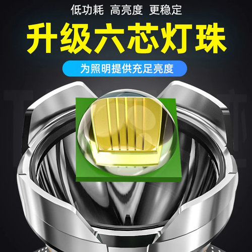 光之翼户外用品店爆亮P50六核感应头灯LED超长续航超亮远射 - 图3