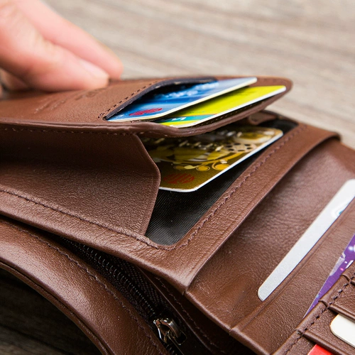 威富龙 Короткий бумажник, мужской кожаный кошелек, из натуральной кожи, воловья кожа, в корейском стиле