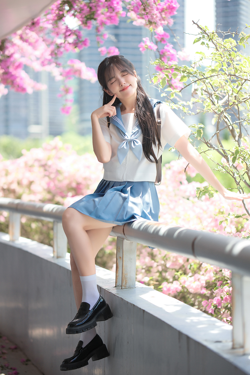 【贰333】甜饼基础款关西襟白三本水手服/夏服清新jK制服班服-图0