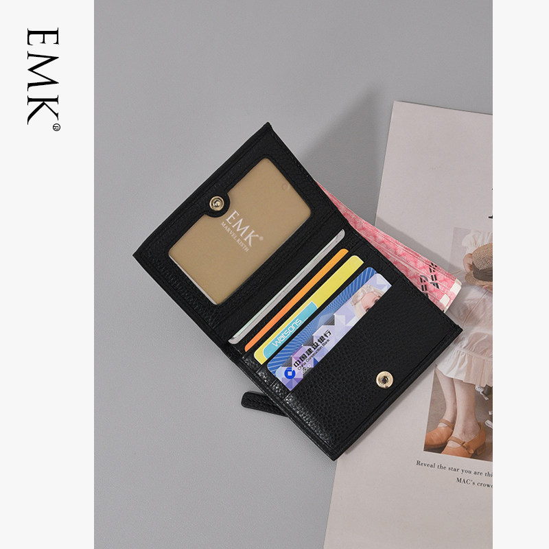 高级感真皮短款女2022薄款软皮钱夹 酷玩子弟箱包钱包