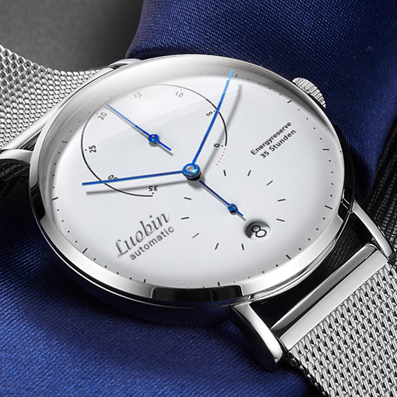 罗宾正品牌十大男全自动皮带机械表 luobin英皇国产腕表