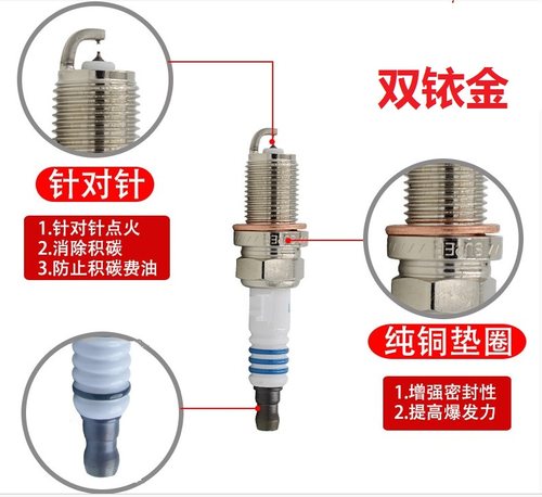 双针双铱金火花塞针对针汽车火嘴提动力省油耐用铂专车专用单支价-图3