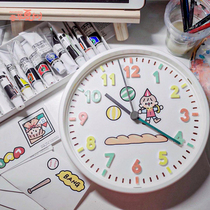 Watch Diy Material Packs Children Handmade Painting Graffiti Clock Hanging Clock Nursery Parenting Activities Fine Arts Painting