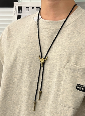 合金皮绳男士复古美式