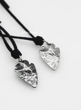 钛钢项链男款民族风石头箭头