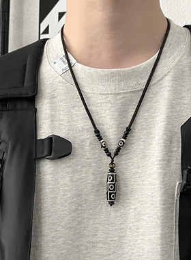 陶瓷棉麻绳子情侣天珠