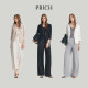 PRICH ແບບລຽບງ່າຍແລະອ່ອນໂຍນແບບບໍ່ມີຄໍເສື້ອແຂນສັ້ນສາມໄຕມາດ 2026 ລະດູຮ້ອນແບບໃຫມ່ commuter temperament jacket ສໍາລັບແມ່ຍິງ